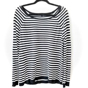 MNG Basics Black & White Striped Sweater - Sz Lg